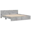 vidaXL Bed Frame with LED without Mattress Concrete Grey 200x200 cm