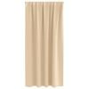 vidaXL Blackout Curtains with Rings 2 pcs Cream 175 x 140 cm Polyester