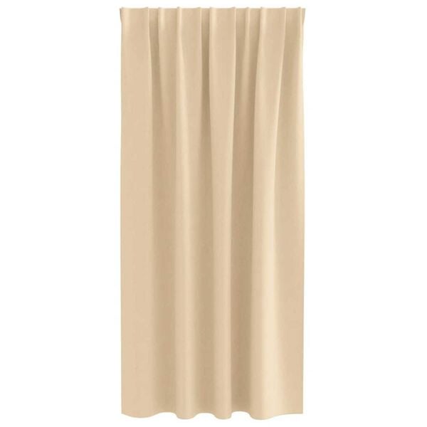 vidaXL Blackout Curtains with Rings 2 pcs Cream 175 x 140 cm Polyester