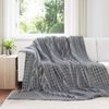 vidaXL Throw Blankets 6 pcs Dark Grey 240 x 220 cm Fleece