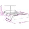 vidaXL Storage Bed Concrete Grey 140 x 190 cm Engineered Wood