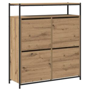 vidaXL Shoe Cabinet Artisan Oak 100 x 34 x 112 cm Engineered Wood