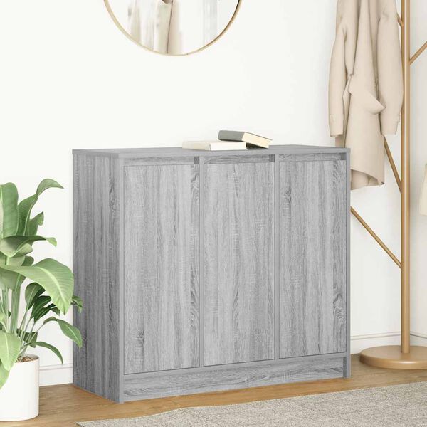vidaXL Sideboard Grey Sonoma 85x34x76 cm Engineered Wood