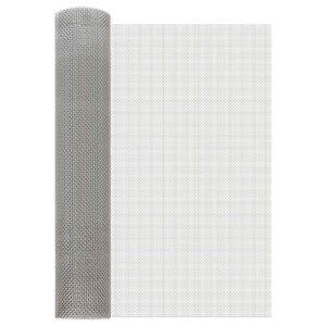 vidaXL Mesh Screen 60 x 1000 cm 6 Mesh Stainless Steel 201 Silver