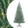 vidaXL Artificial Christmas Tree Snow Flocked with LED Light 210 cm