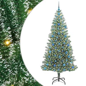 vidaXL Artificial Christmas Tree Snow Flocked with LED Light 210 cm