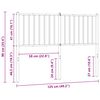 vidaXL Metal Replace Headboard White 120 cm