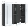 vidaXL LED Bathroom Mirror Cabinet 89x14x62 cm Grey