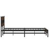 vidaXL Metal Bed Frame without Mattress Brown Oak 193x203 cm