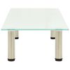 vidaXL TV Stand Frosted 100x35x17 cm Tempered Glass
