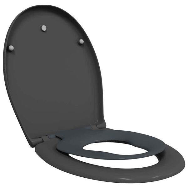 vidaXL Quick Release Toilet suitable for Seat Anthracite