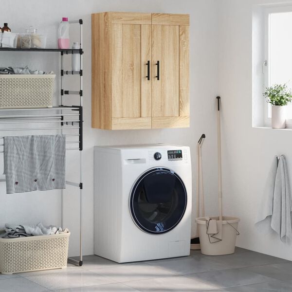vidaXL Wall Mounted Cabinet Sonoma Oak 69.5x34x90 cm Engineered Wood