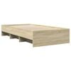 vidaXL Bed Frame without Mattress Sonoma Oak 90x190 cm Single Engineered Wood