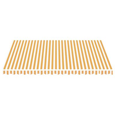 vidaXL Replacement Fabric for Awning Yellow and White 4.5x3.5 m