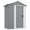 vidaXL Garden Shed Grey 126x97.5x177 cm Galvanised Steel