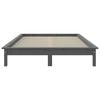 vidaXL Bed Frame without Mattress Grey 200x200 cm Solid Wood