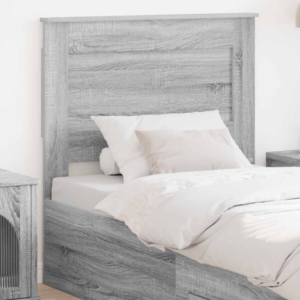 vidaXL Headboard with Headboard Grey Sonoma 75 cm Engineered Wood