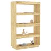 vidaXL Book Cabinet/Room Divider 80x35x135 cm Solid Pinewood