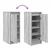 vidaXL Shoe Cabinet Grey Sonoma 29.5x34x76 cm Engineered Wood
