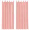 vidaXL Voile Curtains with Rod Pockets 2 pcs Pink