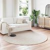 vidaXL Anti-Slip Faux Rabbit Fur Rug Olite Beige &Oslash; 200 cm Polyester