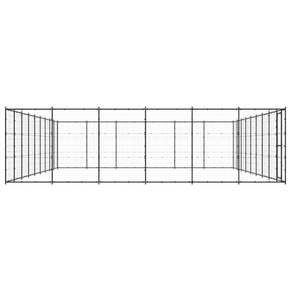 vidaXL Outdoor Dog Kennel Steel 65.34 m&sup2;