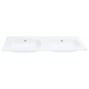 vidaXL Built-in Double Wash Basin 1205x460x145 mm SMC White
