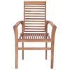 vidaXL Stacking Dining Chairs 4 pcs Solid Teak
