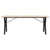 vidaXL Dining Table Y-Frame 200x100x75 cm Solid Wood Pine and Steel