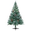 vidaXL Frosted Pre-lit Christmas Tree with Ball Set&Pinecones 150 cm