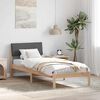 vidaXL Bed frame Brown and dark grey 75 x 190 cm Solid pine wood