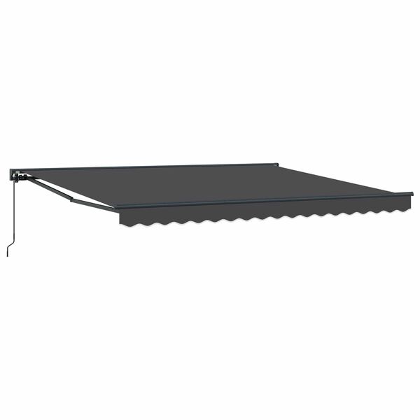 vidaXL Retractable Awning Anthracite 400 x 300 cm Polyester and Metal