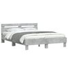vidaXL Bed Frame without Mattress Concrete Grey 140x190 cm