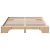 vidaXL Bed Frame Natural 140 x 200 cm Solid Pine Wood