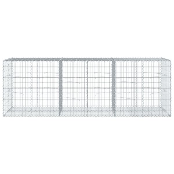 vidaXL Gabion Basket with Cover 300x100x100 cm Galvanised Iron