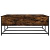 vidaXL Coffee Table Smoked Oak 100x99x40 cm Engineered Wood