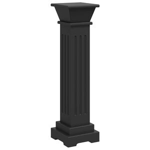 vidaXL Classic Square Pillar Plant Stand Black 17x17x66 cm MDF