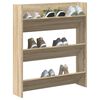 vidaXL Wall Shoe Cabinet Sonoma Oak 80x18x90 cm Engineered Wood