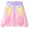 vidaXL Kids' Hooded Jacket with Zip Multicolour 116