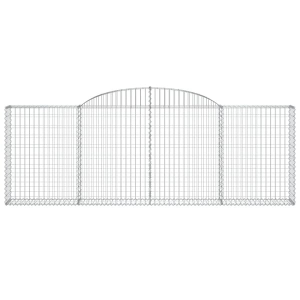vidaXL Arched Gabion Baskets 20 pcs 300x30x100/120 cm Galvanised Iron