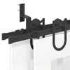 vidaXL Sliding Door Hardware Kit 200 cm Steel Black