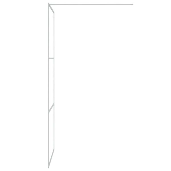 vidaXL Walk-in Shower Wall Silver 90x195 cm Clear ESG Glass
