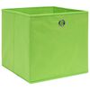 vidaXL Storage Boxes 10 pcs Non-woven Fabric 28x28x28 cm Green