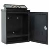 vidaXL Wall Mounted Mailbox Black 29 x 13 x 41 cm Cast Aluminum