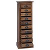 vidaXL Chest of Drawers Brown 35 x 30 x 110 cm Solid Teak Wood