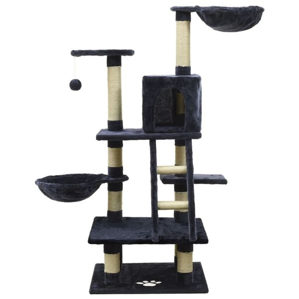 vidaXL Cat Tree with Sisal Scratching Posts Blue 122 cm