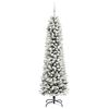 vidaXL Artificial Christmas Tree with 300 LEDs with Stand White 210 cm