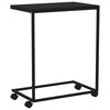 vidaXL Side Table with Wheels Black 55x35x70 cm Engineered Wood