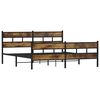 vidaXL Metal Bed Frame without Mattress Smoked Oak 183x213 cm