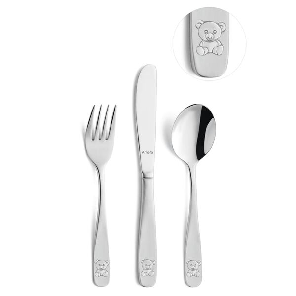 Amefa 3 Piece Children Cutlery Set Bear